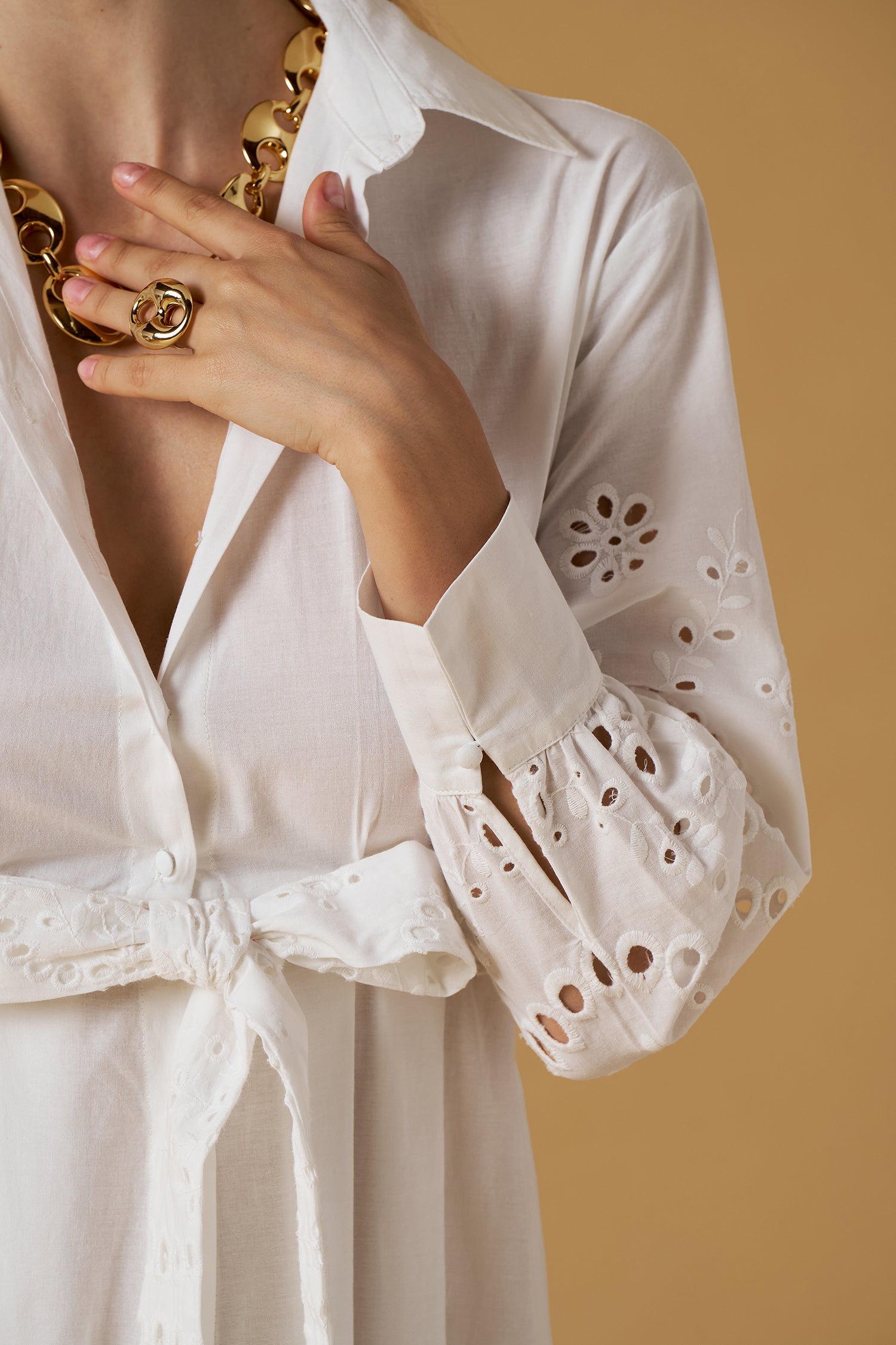 Ajour Shirt Dress