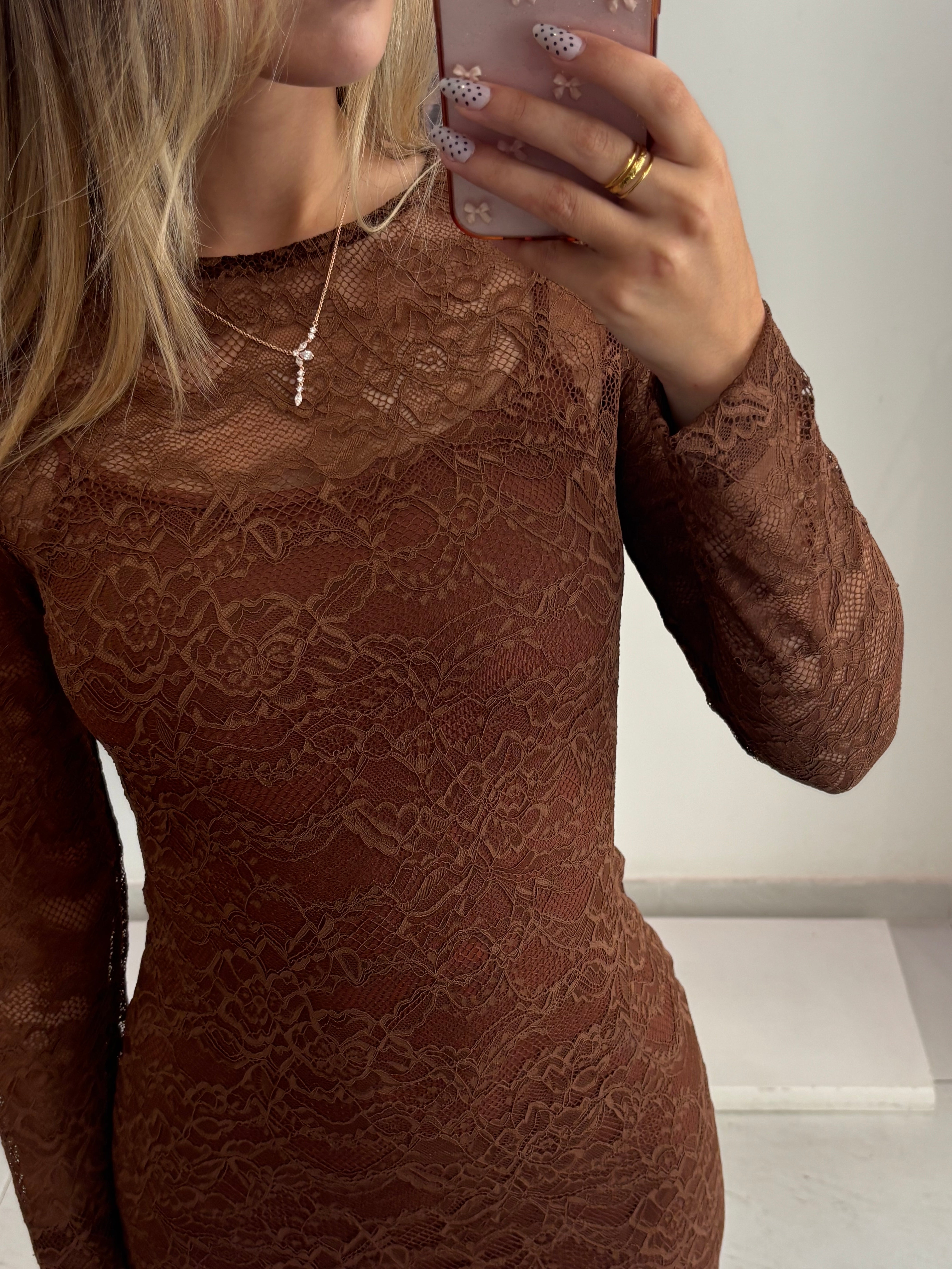Vestido Renda Chocolate