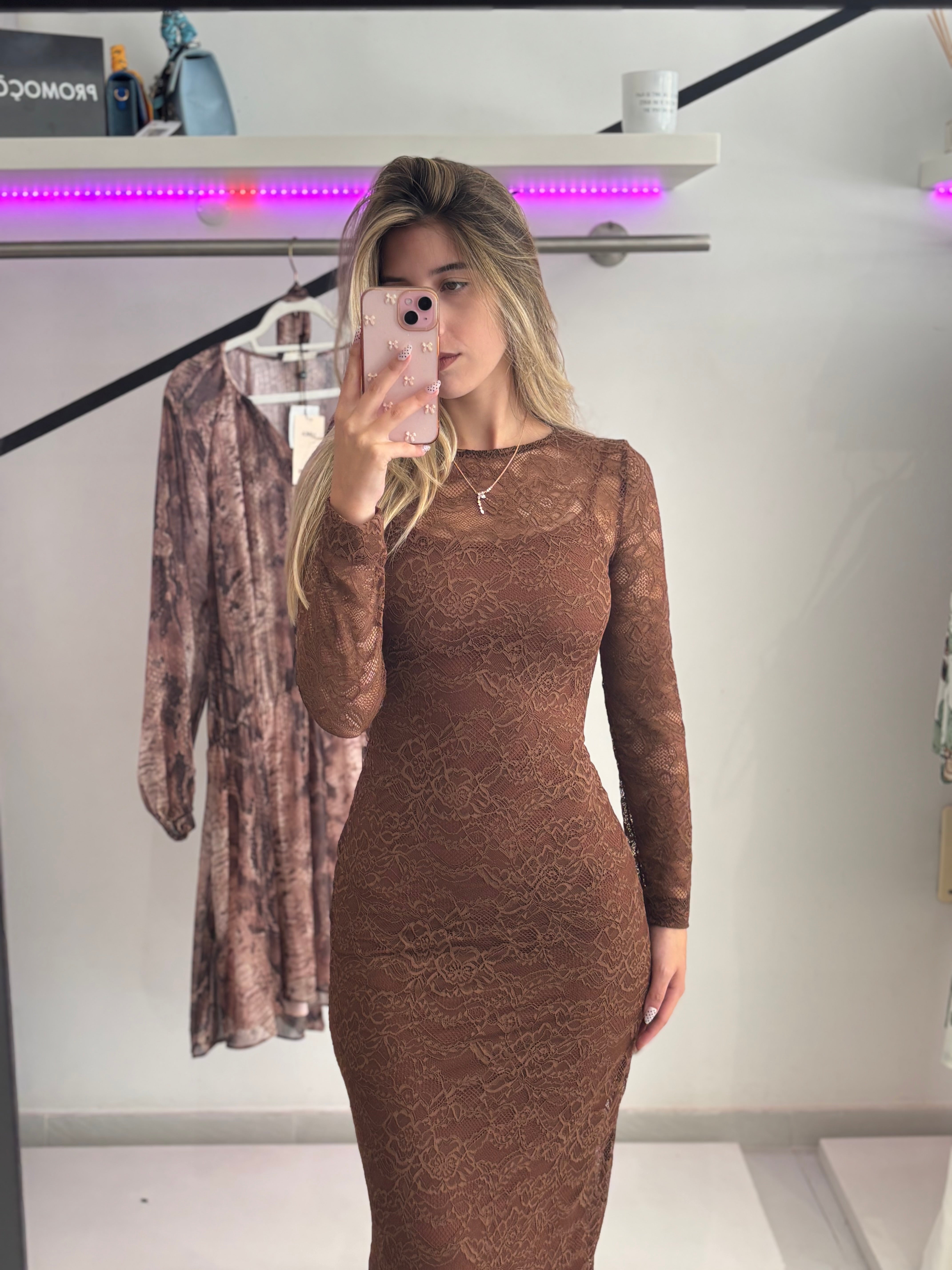 Vestido Renda Chocolate