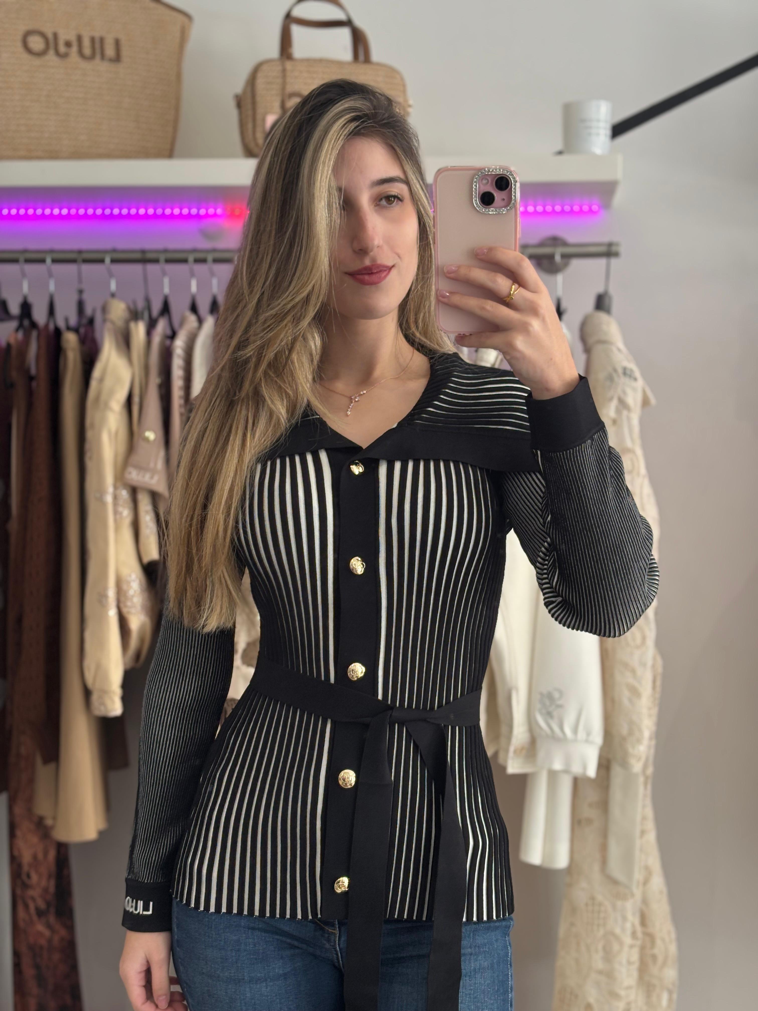 Cardigan com Cinto