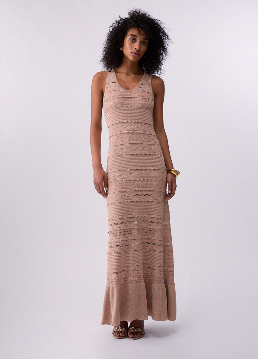Vestido Longo de Trincho Vazado