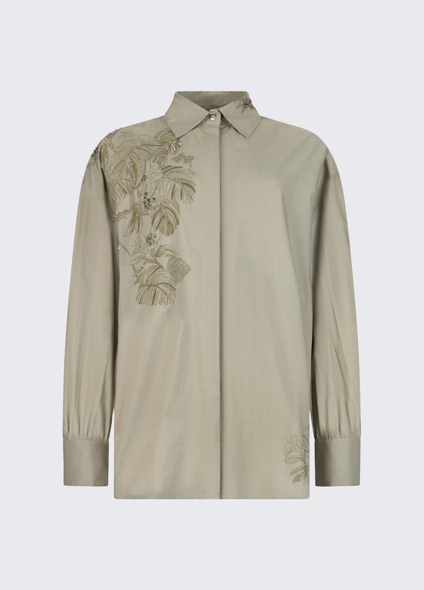 Camisa oversize com bordado