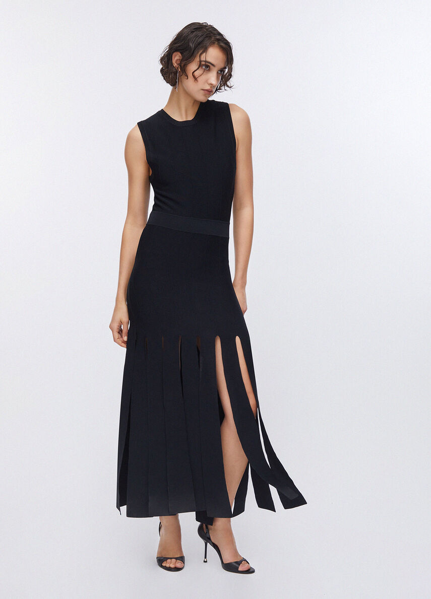 Vestido de Tricõ com franjas