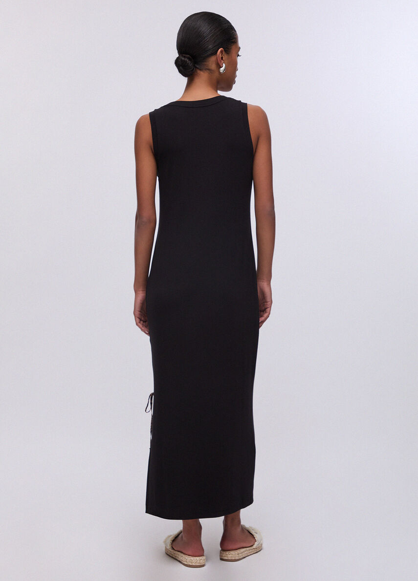 Vestido Longo com Logotipo Maxi