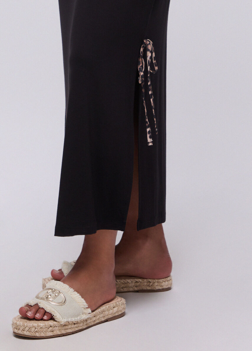 Vestido Longo com Logotipo Maxi