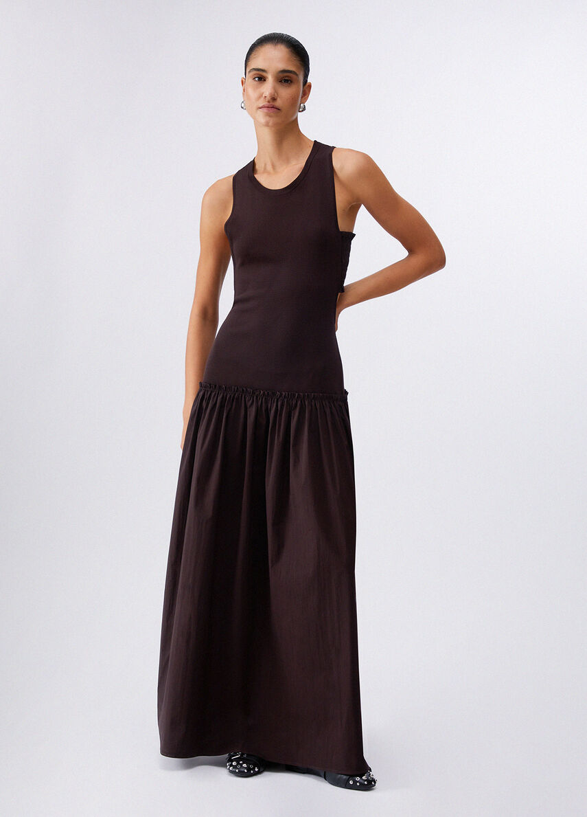 Vestido Longo com Recorte