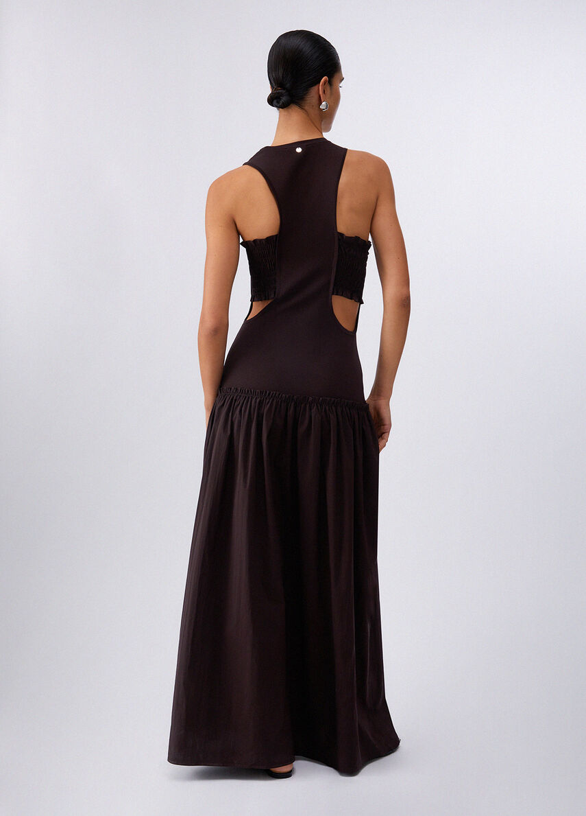 Vestido Longo com Recorte